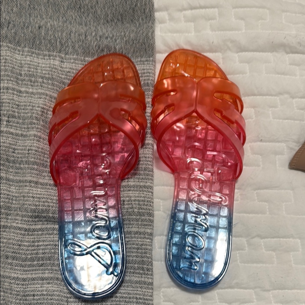 Sam Edelman Orange and Pink Sandals Vibrant Style
